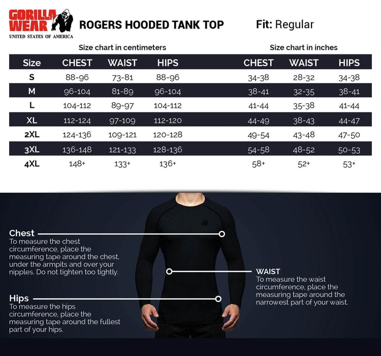 Gorilla Wear Rogers Hooded Tank Top - Black - Medium - Tank Top at MySupplementShop by Gorilla Wear