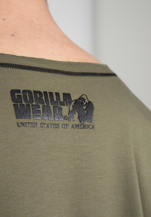 Gorilla Wear Sheldon Work Out Top - Army Green - Top at MySupplementShop by Gorilla Wear