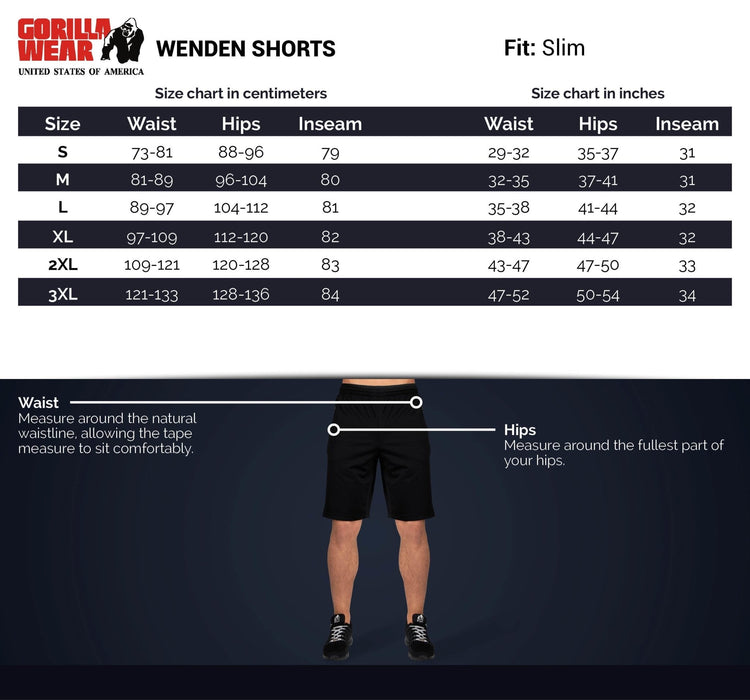 Gorilla Wear Wenden Track Shorts Black/White - Small - Track Shorts at MySupplementShop by Gorilla Wear