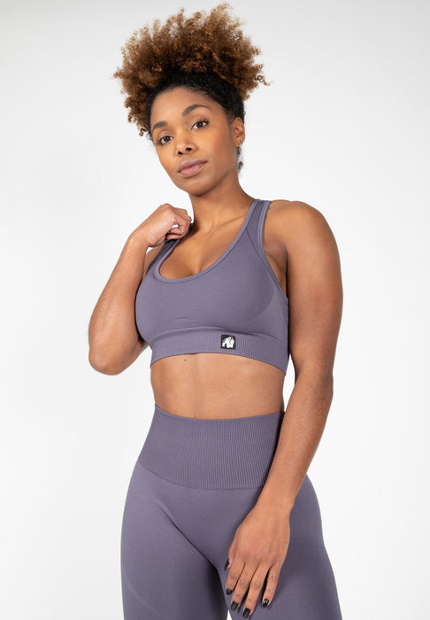 Gorilla Wear Yava Seamless Sports Bra - Grey - XS/Small - Sports Bra at MySupplementShop by Gorilla Wear