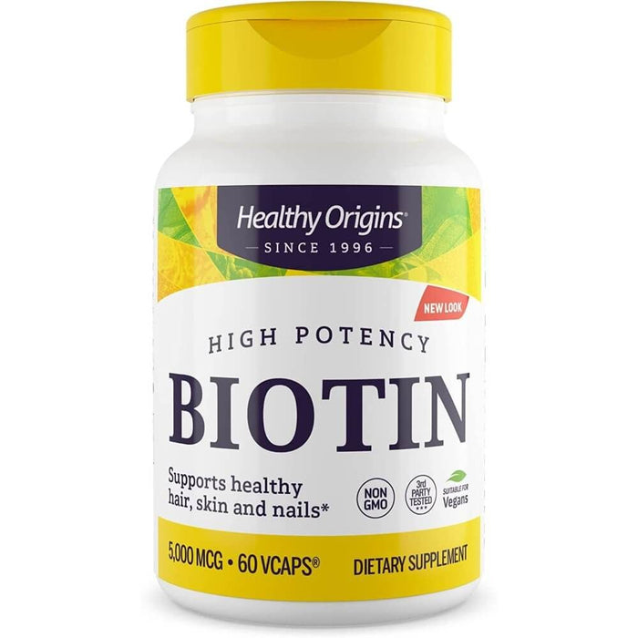 Healthy Origins Biotin 5,000mcg 60 Veggie Capsules - Other Products at MySupplementShop by Healthy Origins