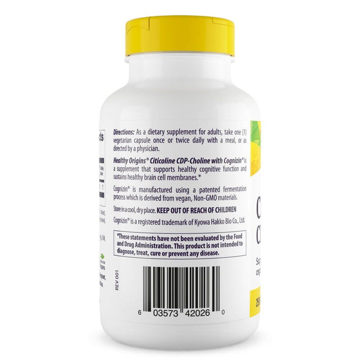 Healthy Origins Cognizin Citicoline 250mg 150 Veggie Capsules - Brain & Memory at MySupplementShop by Healthy Origins