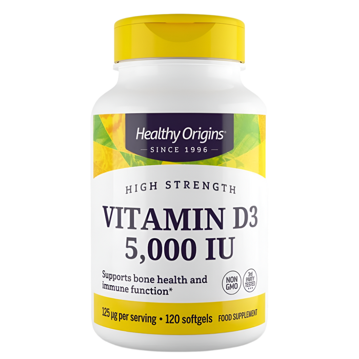 Healthy Origins Vitamin D3 5,000iu 120 Softgels