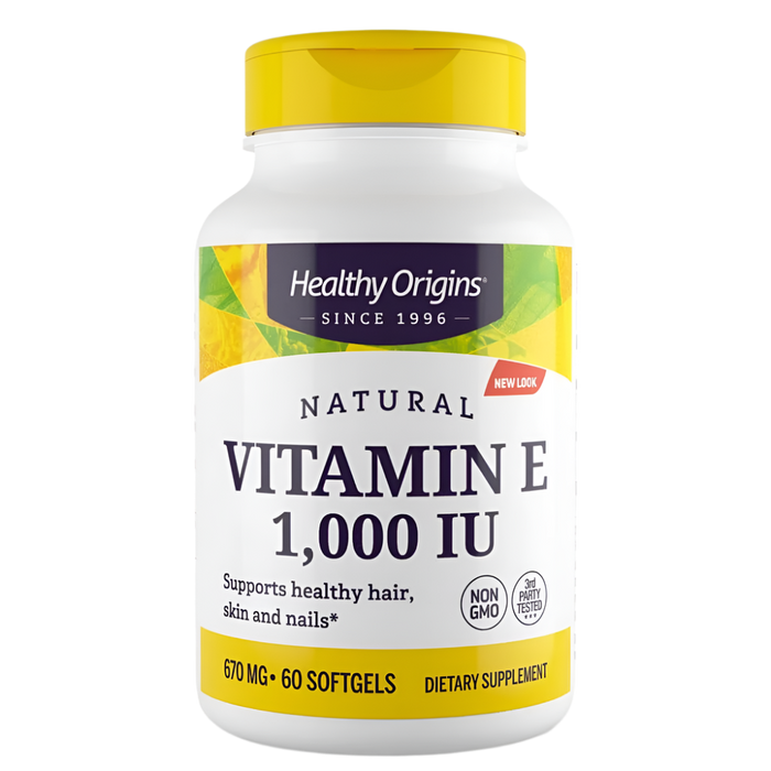 Healthy Origins Vitamin E 1,000iu 60 Softgels