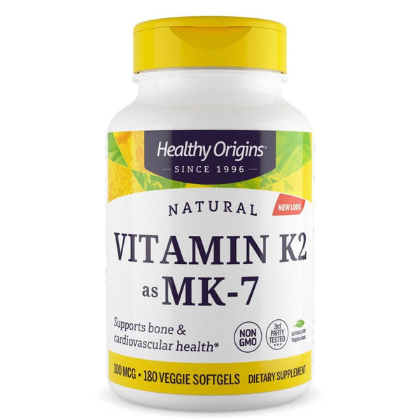 Healthy Origins Vitamin K2 as MK-7 100mcg 180 Veggie Softgels - Heart Health at MySupplementShop by Healthy Origins