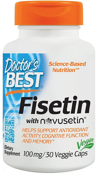 Doctor's Best Fisetin with Novusetin, 100mg - 30 vcaps - Health and Wellbeing at MySupplementShop by Doctor's Best