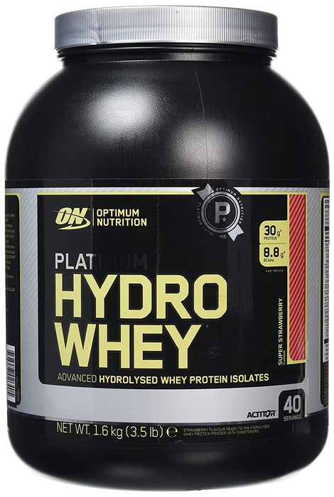 Optimum Nutrition Platinum Hydrowhey Super Strawberry 1600g - Protein at MySupplementShop by Optimum Nutrition