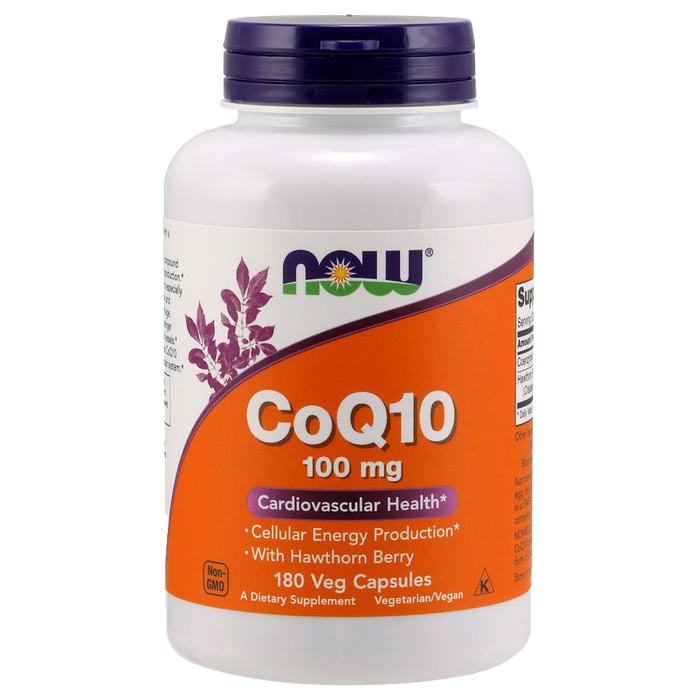 NOW Foods CoQ10 mit Weißdornbeere, 100 mg – 180 Kapseln