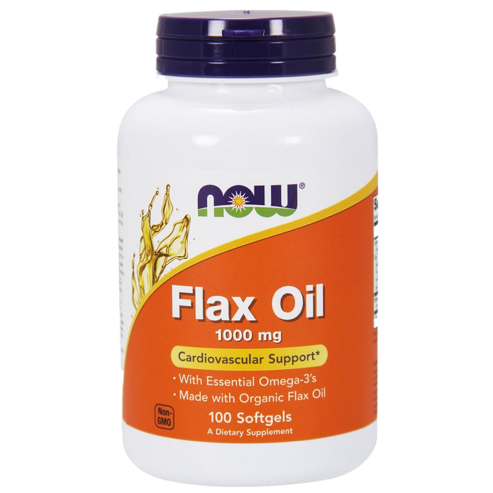 NOW Foods Flax Oil, 1000mg - 100 softgels