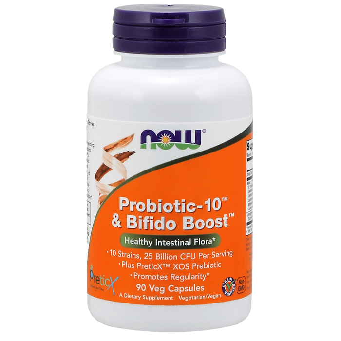 NOW Foods Probiotic-10 & Bifido Boost - 90 vcaps