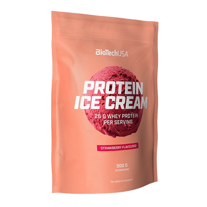 BioTechUSA Protein Ice Cream, Strawberry - 500g