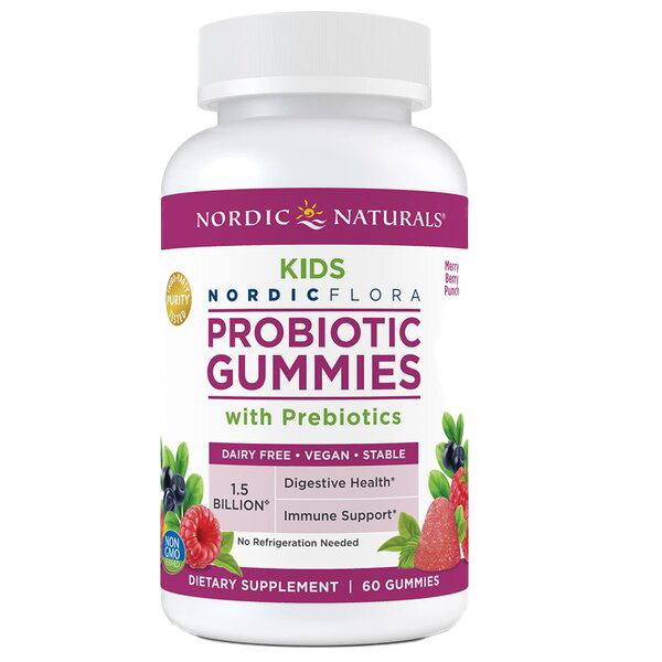 Nordic Naturals Probiotic Gummies Kids, Merry Berry Punch - 60 gummies