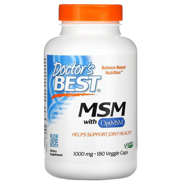 Doctor's Best MSM with OptiMSM Vegan, 1000mg - 180 vcaps