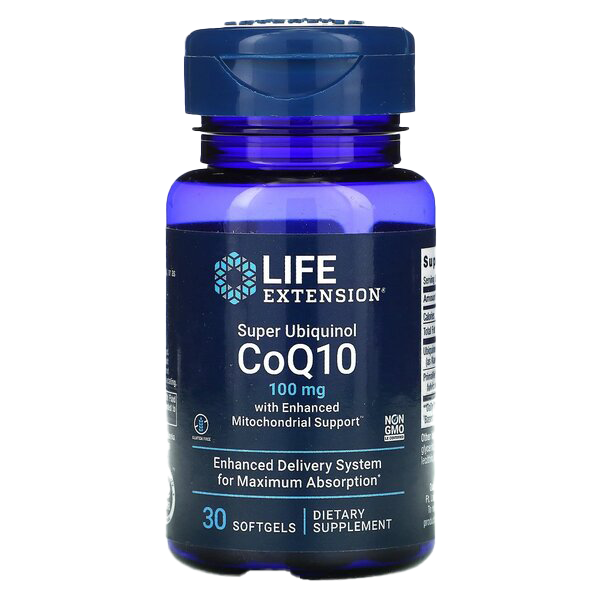 Life Extension Super Ubiquinol CoQ10 mit verbesserter mitochondrialer Unterstützung, 100 mg – 30 Kapseln