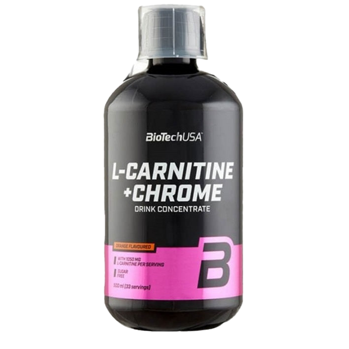 BioTechUSA L-Carnitine + Chrome, Orange - 500 ml.