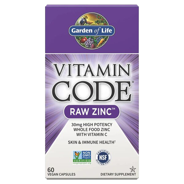 Garden of Life Vitamin Code Raw Zinc - 60 vegan caps