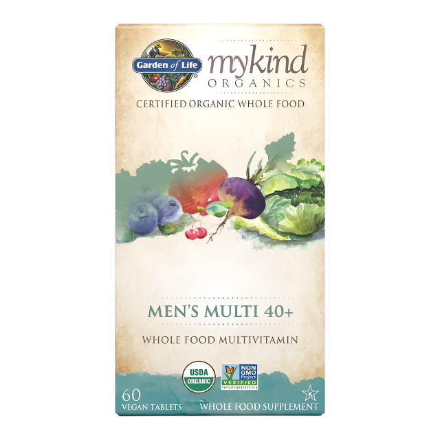 Garden of Life Mykind Organics Men's Multi 40+ - 60 vegan tabs