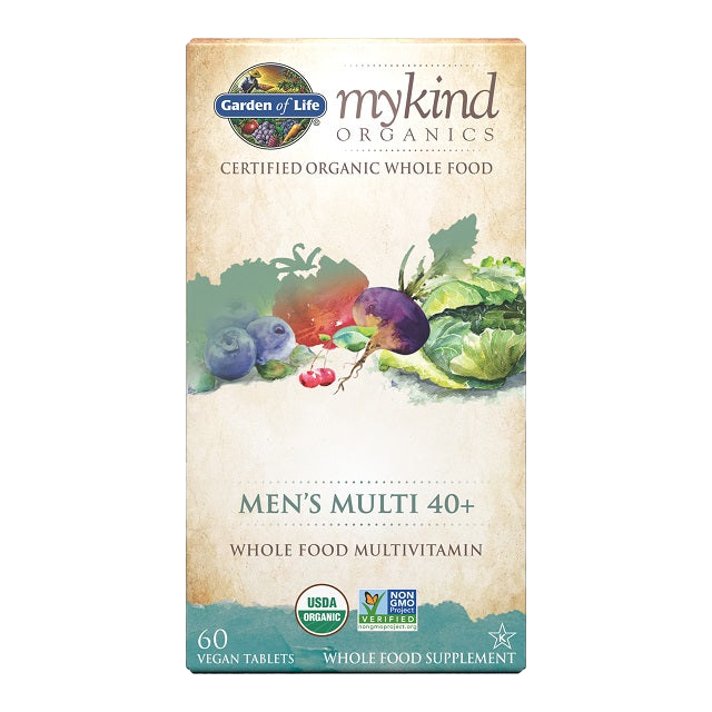 Garden of Life Mykind Organics Men's Multi 40+ - 60 vegan tabs