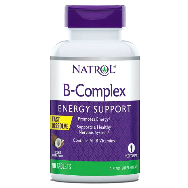 Natrol B-Complex Fast Dissolve, Coconut - 90 tabs