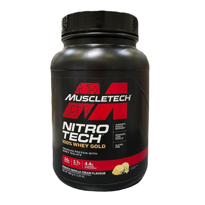 Nitro-Tech 100 % Whey Gold, französische Vanillecreme