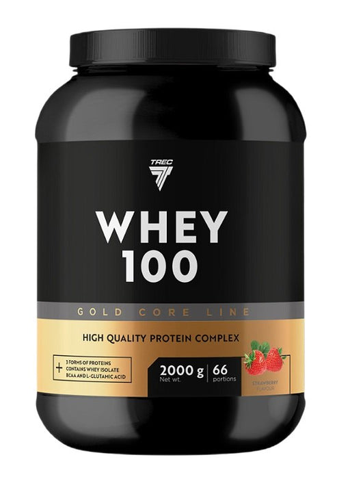 Trec Nutrition Gold Core Whey 100, Strawberry - 2000g - Sports Supplements at MySupplementShop by Trec Nutrition