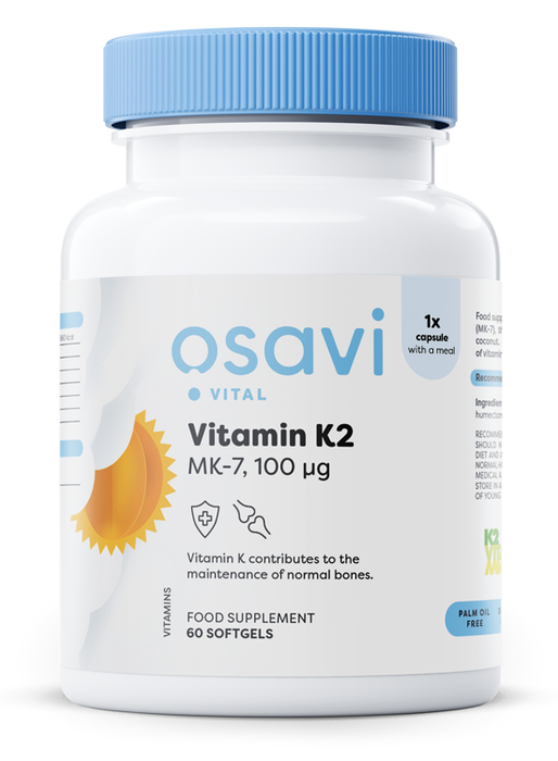 Osavi Vitamin K2 MK7 100mcg  60 softgels - Vitamins & Minerals at MySupplementShop by Osavi