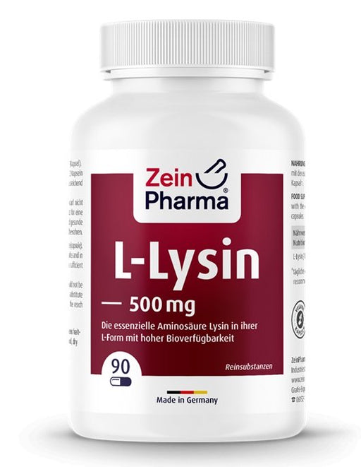 Zein Pharma L-Lysine, 500mg - 90 vcaps - Sports Supplements at MySupplementShop by Zein Pharma