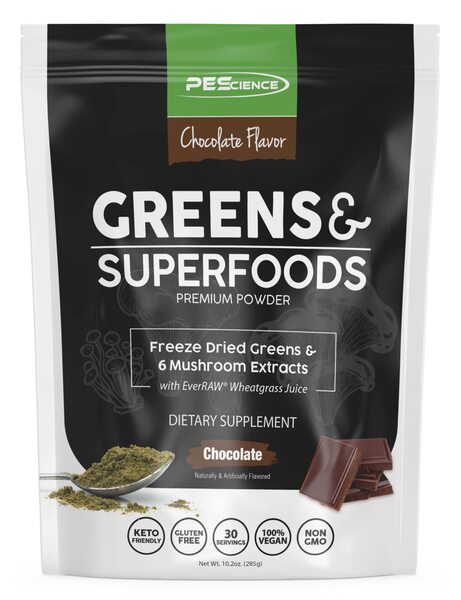 PEScience Greens & Superfoods, Chocolate - 285g - Sports Supplements at MySupplementShop by PEScience