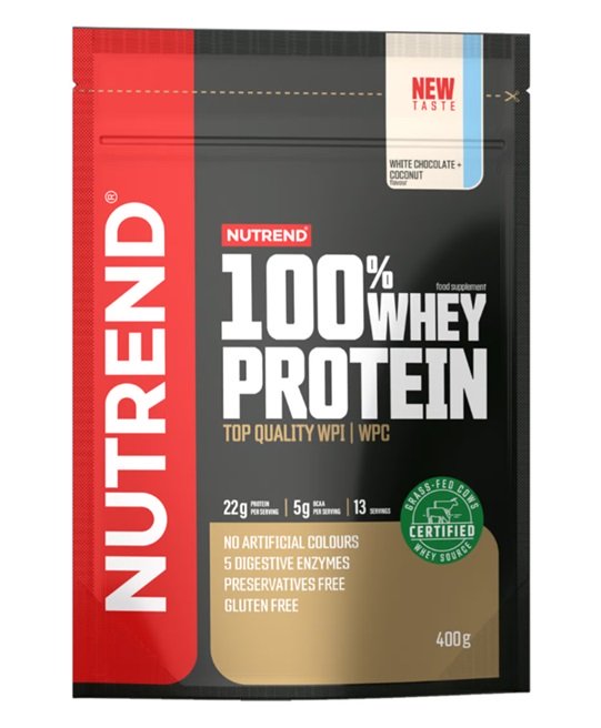 Nutrend 100% Whey Protein, White Chocolate + Coconut - 400g - Whey Proteins at MySupplementShop by Nutrend