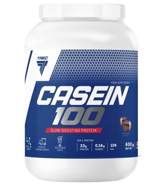 Trec Nutrition Casein 100, Chocolate - 600g - Sports Supplements at MySupplementShop by Trec Nutrition