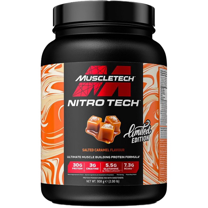 MuscleTech Nitro-Tech, Salted Caramel - 908g