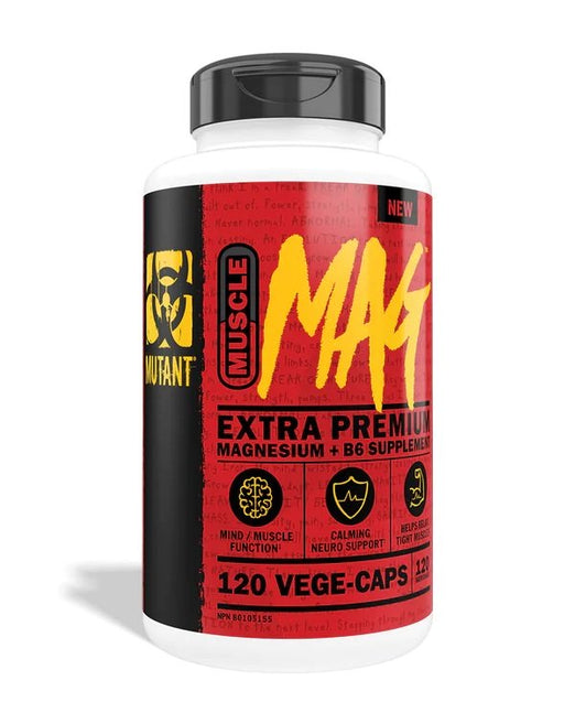 Mutant Muscle MAG Extra Premium Magnesium + B6 - 120 vcaps - Sports Supplements at MySupplementShop by Mutant