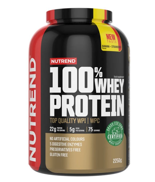 Nutrend 100% Whey Protein, Banana + Strawberry - 2250g - Sports Supplements at MySupplementShop by Nutrend