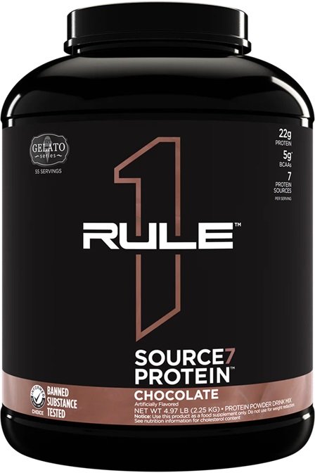 Rule One Source7 Protein, Chocolate Gelato - 2250g - Protein Blends at MySupplementShop by Rule One