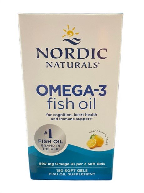 Nordic Naturals Omega-3, 690mg Lemon - 180 softgels - Supplements at MySupplementShop by Nordic Naturals