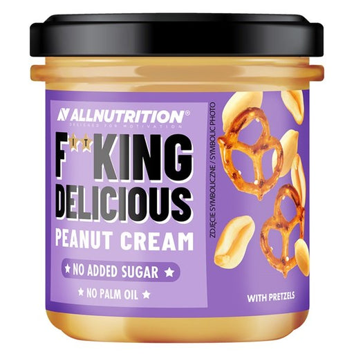 Allnutrition Fitking Delicious Peanut Cream, with Pretzels - 350g - Sports Nutrition at MySupplementShop by Allnutrition