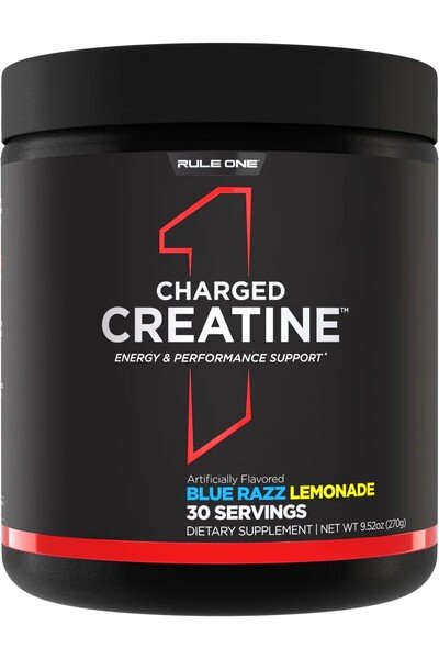 Rule One Charged Creatine, Blue Razz Lemonade (EAN 196671008763) 270g - Sports Supplements at MySupplementShop by Rule One