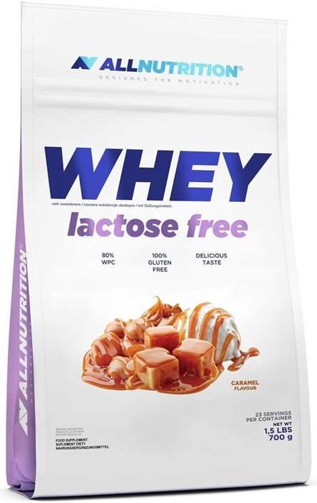 Allnutrition Whey Lactose Free, Caramel 700g - Sports Supplements at MySupplementShop by Allnutrition