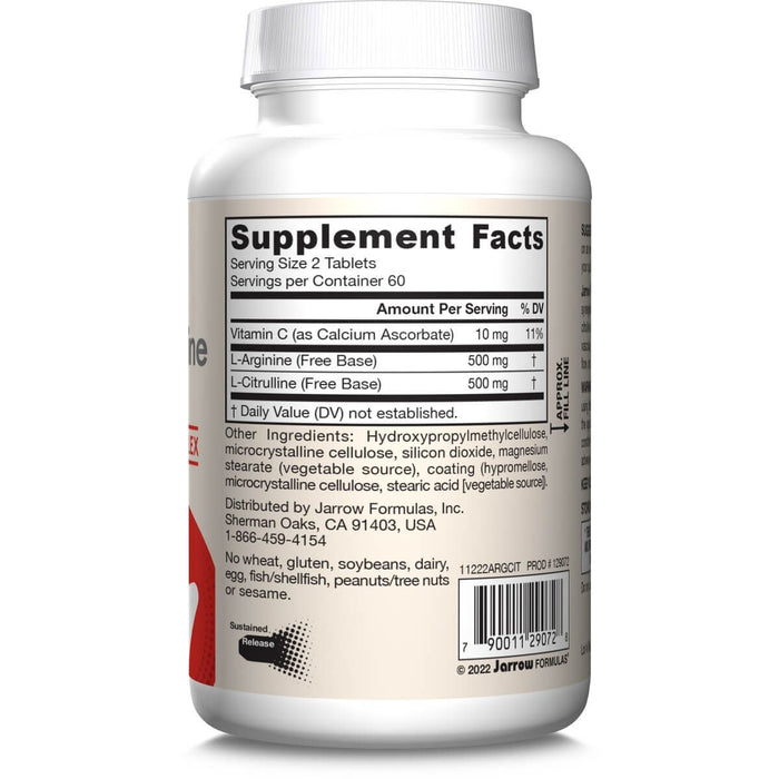 Jarrow Formulas Arginine-Citrulline Sustain 120 Tablets - Amino Acids and BCAAs at MySupplementShop by Jarrow Formulas