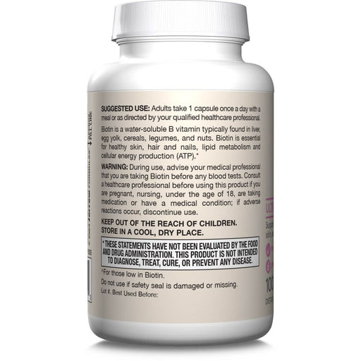 Jarrow Formulas Biotin 5,000mcg 100 Veggie Capsules - Health and Wellbeing at MySupplementShop by Jarrow Formulas