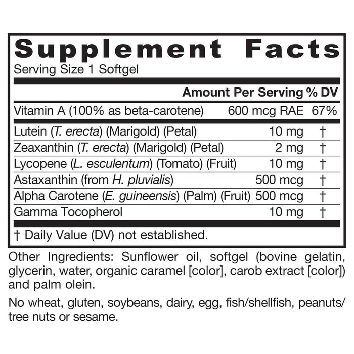 Jarrow Formulas CarotenALL 60 Softgels - Health and Wellbeing at MySupplementShop by Jarrow Formulas