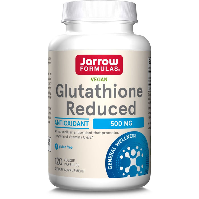 Jarrow Formulas Glutathione Reduced 500mg 120 Veggie Capsules - Health and Wellbeing at MySupplementShop by Jarrow Formulas