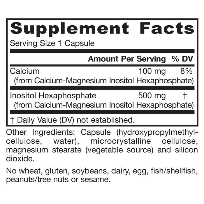 Jarrow Formulas IP6 Inositol Hexaphosphate 500 mg 120 Veggie Capsules - Health and Wellbeing at MySupplementShop by Jarrow Formulas