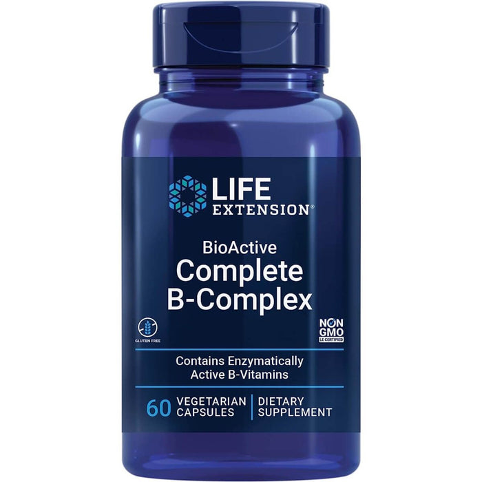 Life Extension BioActive Complete B-Complex 60 Vegetarian Capsules - Vitamins & Minerals at MySupplementShop by Life Extension