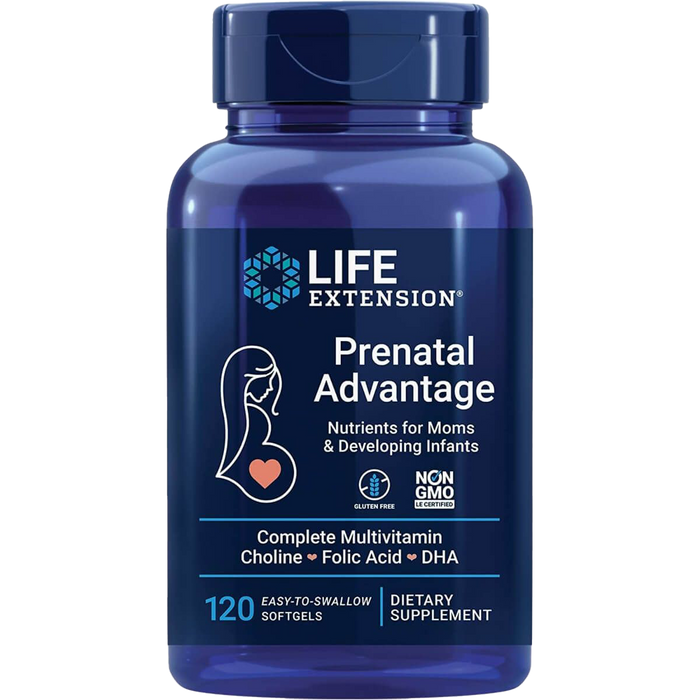 Life Extension Prenatal Advantage 120 easy-to-swallow Softgels