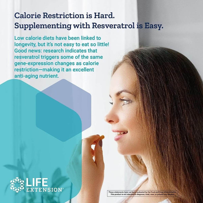 Life Extension Resveratrol Elite 30 Vegetarian Capsules - Health and Wellbeing at MySupplementShop by Life Extension