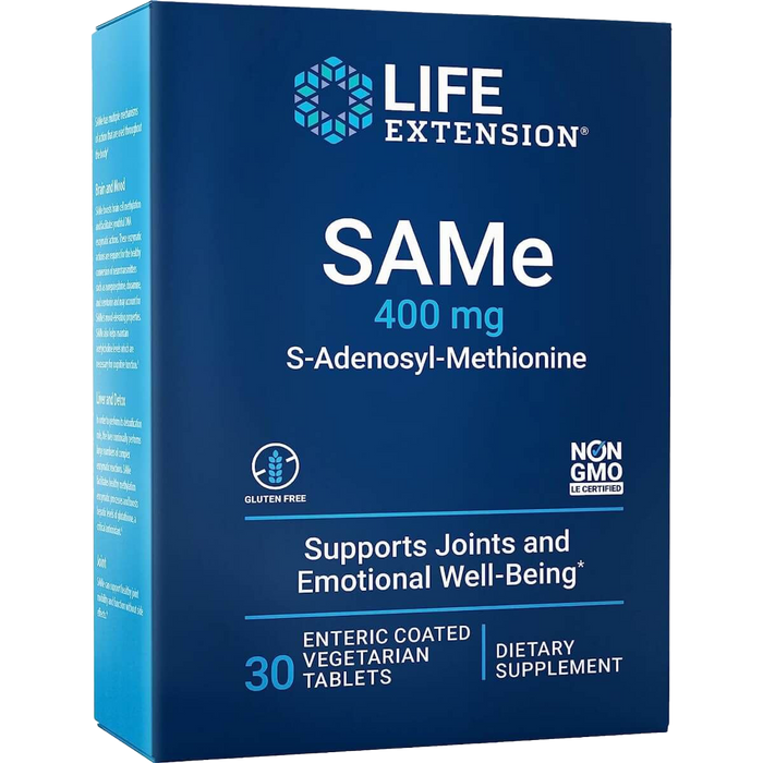 Life Extension SAMe 400 mg 30 enteric-coated Vegetarian Tablets