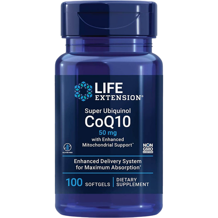 Life Extension Super Ubiquinol CoQ10 with Enhanced Mitochondrial Support 50 mg 100 Softgels