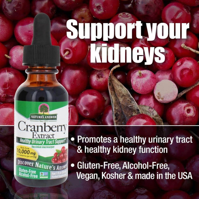 Nature's Answer Cranberry Extract 10,000mg 1 Oz (30ml) - Bladder Health at MySupplementShop by Natures Answer Inc