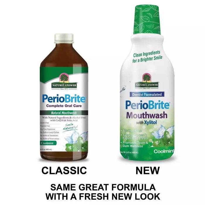 Nature's Answer PerioBrite Mouthwash Cool Mint 16 Oz (480ml) - Health Foods at MySupplementShop by Nature's Answer